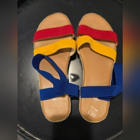 Shoes - Women's Elastic Open Beach Wedges Toe Breathable Shoes Weave Sandals Size: 10